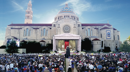 Catholic University of America shuts down to welcome Pope Francis as it hosts the Canonization Mass of Juniper Serra.